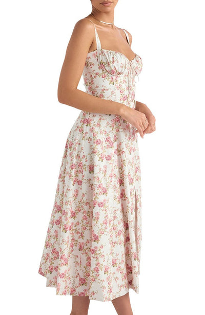 Alicia - Elegant French Style Belted Strap Dress