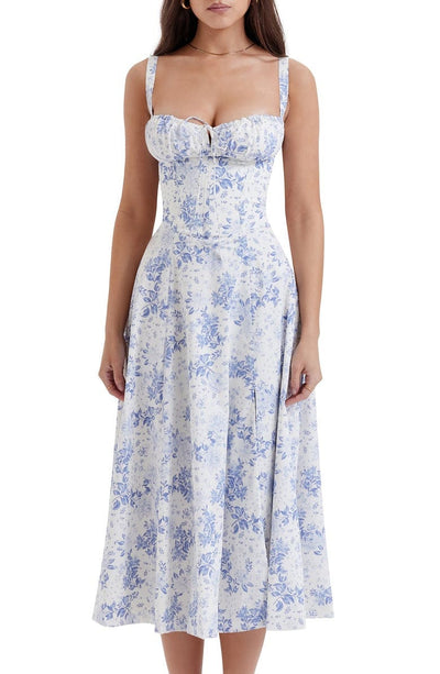 Alicia - Elegant French Style Belted Strap Dress