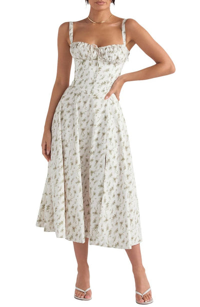 Alicia - Elegant French Style Belted Strap Dress