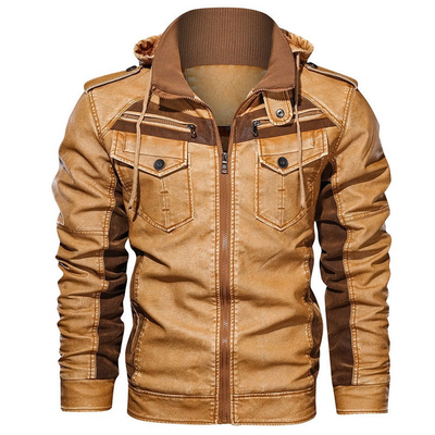 Louie ™ - Stylish Leather Hoodie Jacket For Men