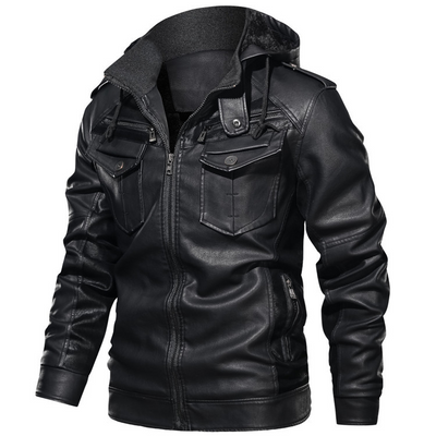 Louie ™ - Stylish Leather Hoodie Jacket For Men