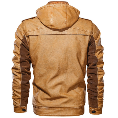 Louie ™ - Stylish Leather Hoodie Jacket For Men