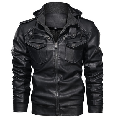 Louie ™ - Stylish Leather Hoodie Jacket For Men