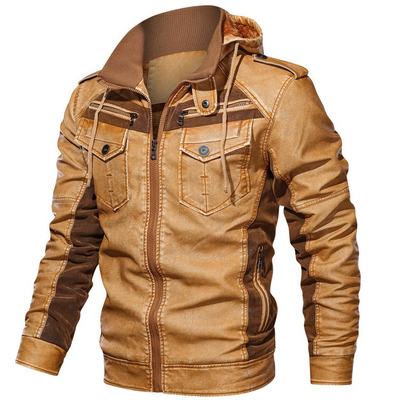Louie ™ - Stylish Leather Hoodie Jacket For Men