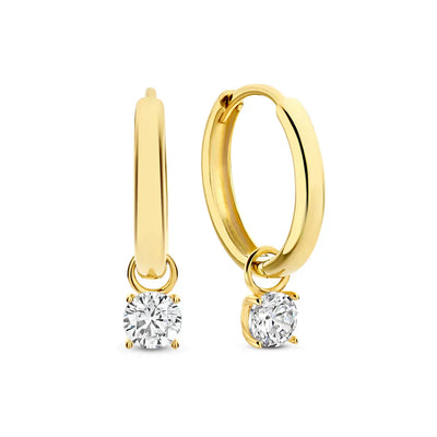 Hoop earrings with Moonstone stones