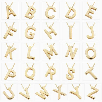 Necklace with initials from love letters