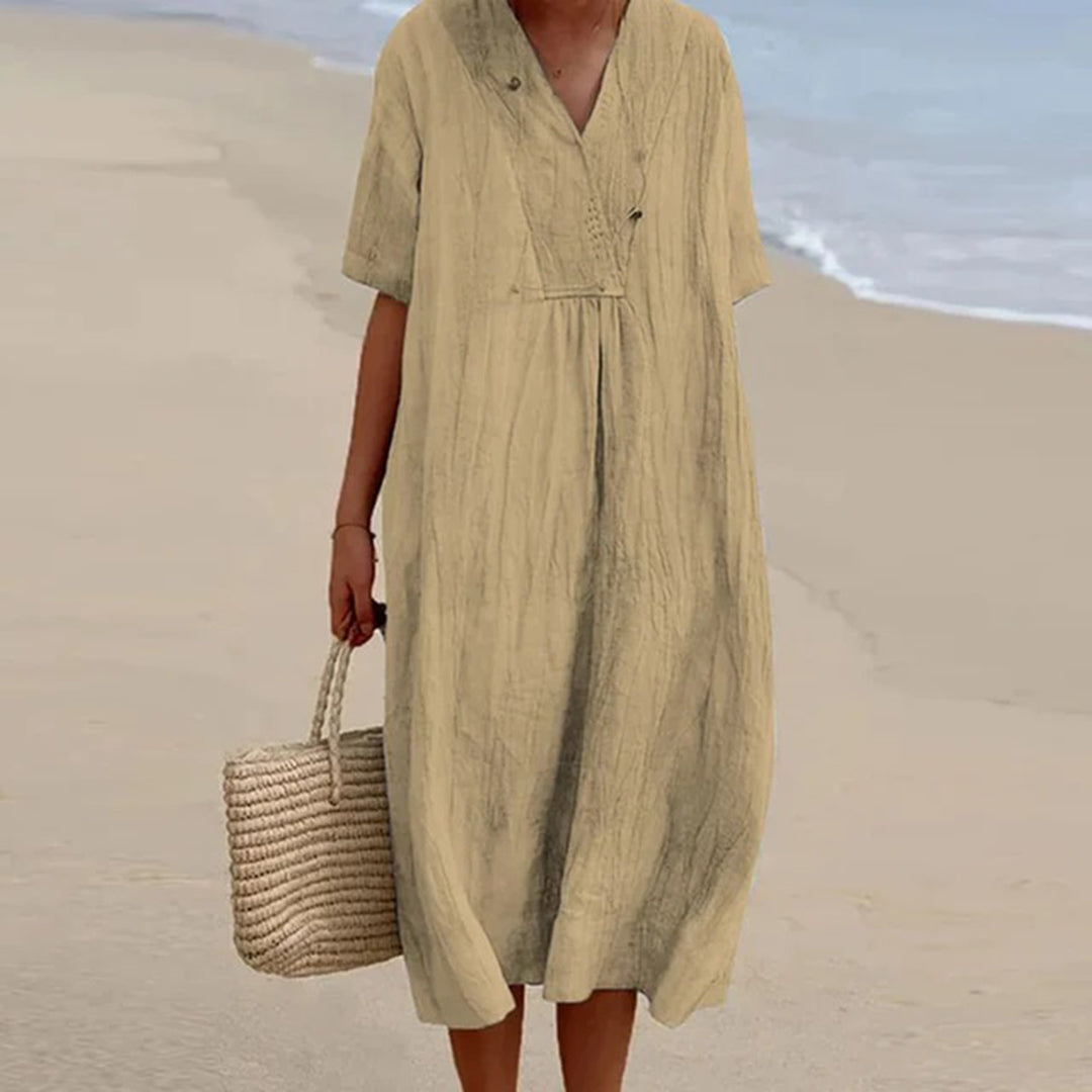 Elle - Vintage-Inspired Women’s Lightweight Maxi Dress