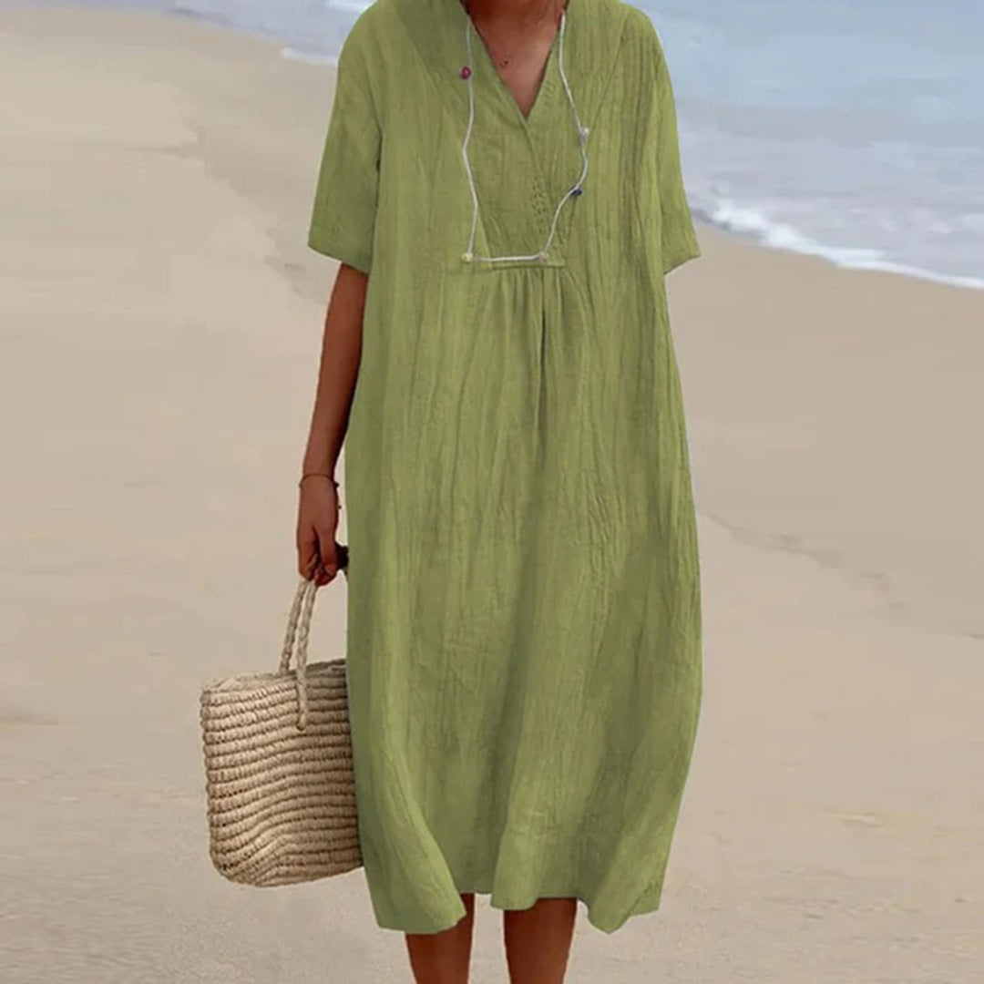 Elle - Vintage-Inspired Women’s Lightweight Maxi Dress
