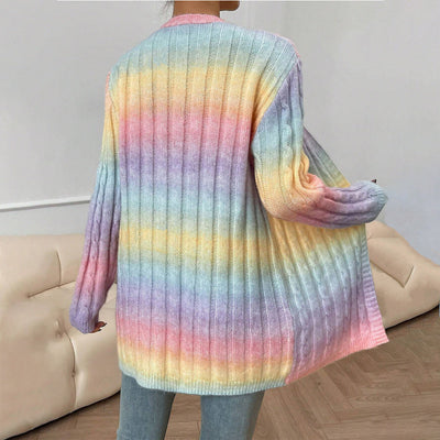 Women’s Cardigan – Oversized Fit – Cable Knit – Open Front – Casual Layer