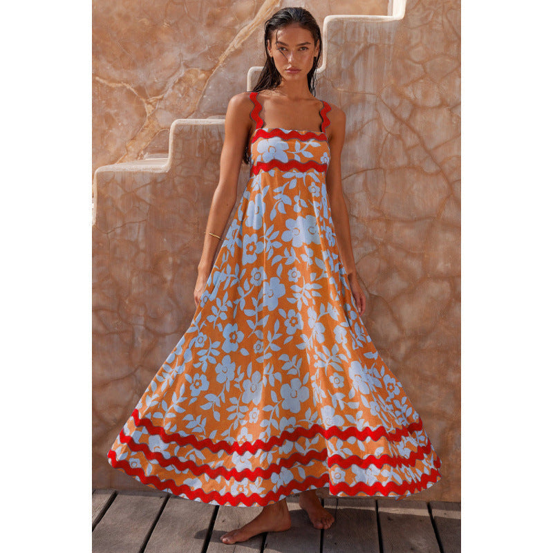 Katie - Sleeveless Floral Printed Loose Dress