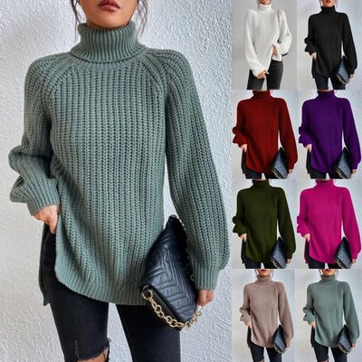 Rylee - Comfortable Knit Turtleneck Long Sweater