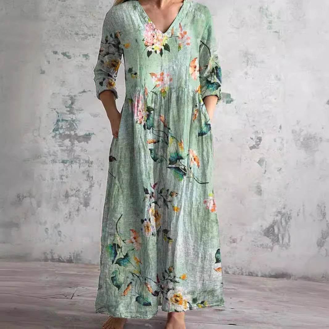 Faith - Floral Whimsy Boho Maxi Dress