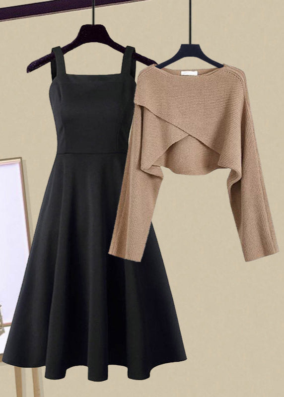Alexandra - Stylish Dress And Cardigan Set
