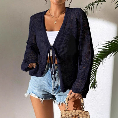 Women’s Knitted Cardigan – Open Front – Loose Fit – Lightweight Breathable Layer