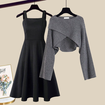 Alexandra - Stylish Dress And Cardigan Set