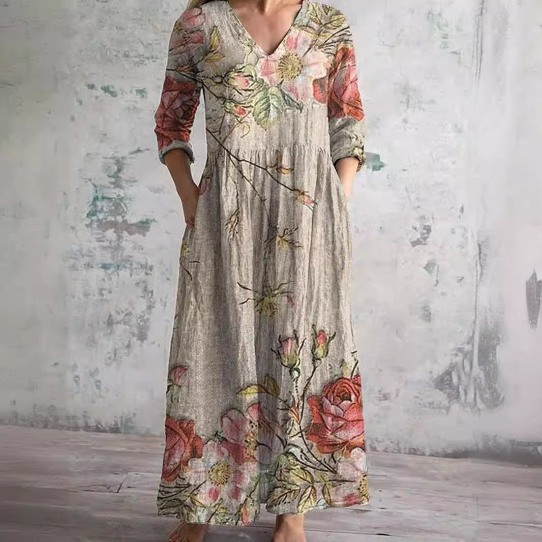 Faith - Floral Whimsy Boho Maxi Dress