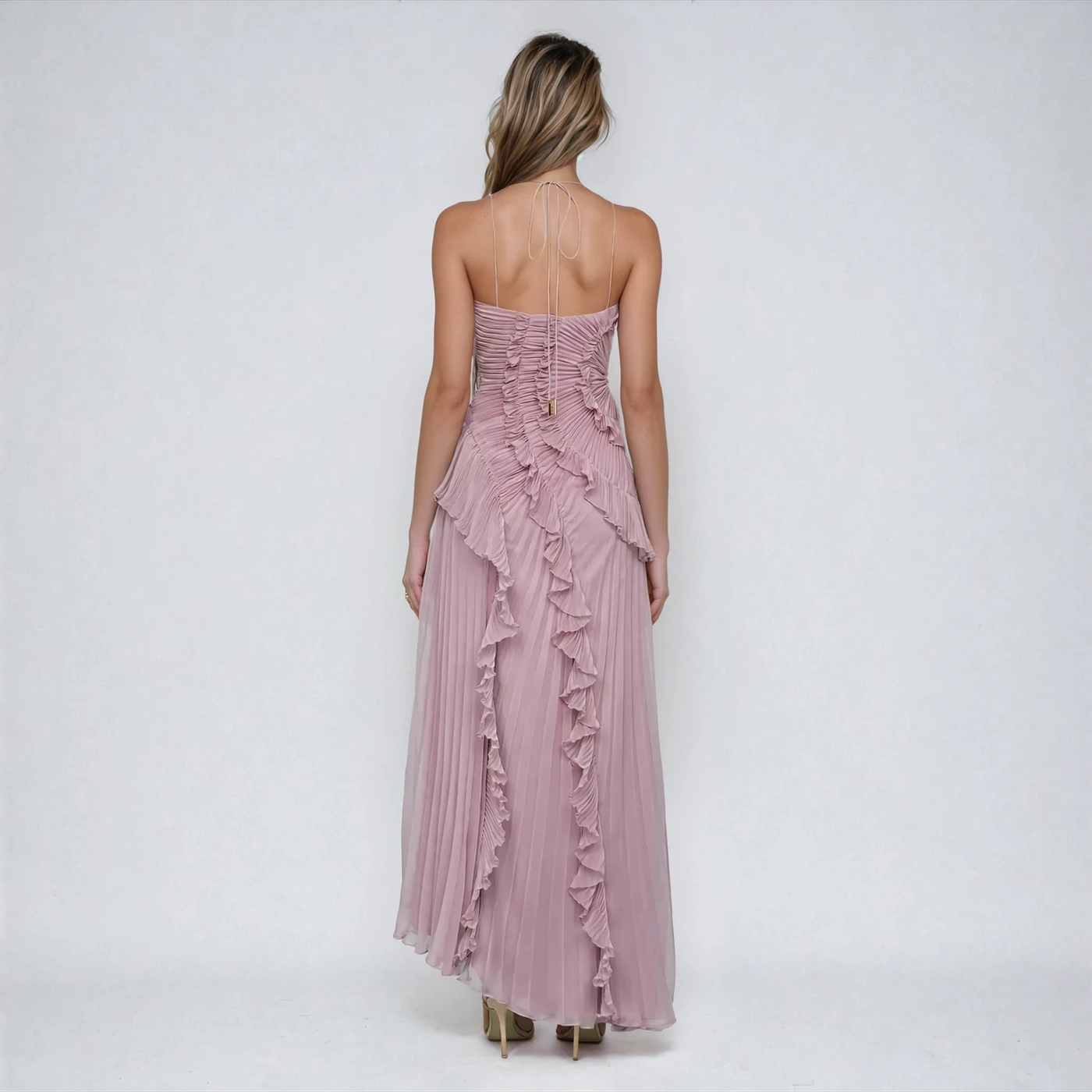 Daniela - Custom Sleeveless Halter Dress