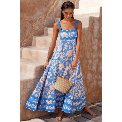 Katie - Sleeveless Floral Printed Loose Dress
