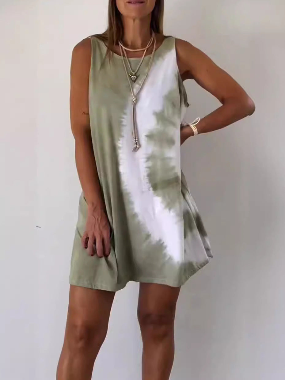 Bethany - Gradient Tie Dye Print Mini Dress