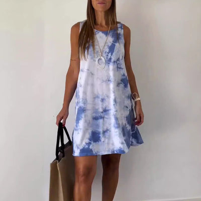 Bethany - Gradient Tie Dye Print Mini Dress