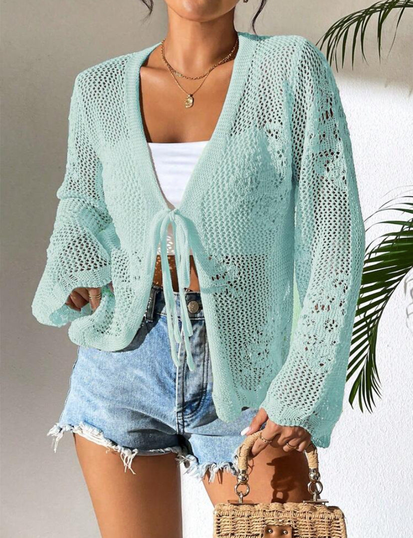Women’s Knitted Cardigan – Open Front – Loose Fit – Lightweight Breathable Layer