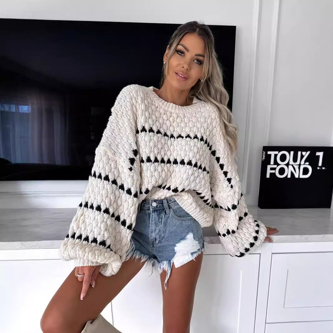 Katrina - Stylish Polka Dot Sweater