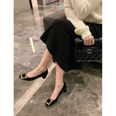 Teona™ - Elegant sandals with square toe and medium heel for a refined style
