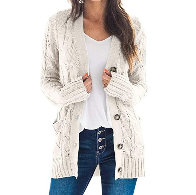 Long sleeve knitted sweater for women