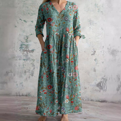 Faith - Floral Whimsy Boho Maxi Dress