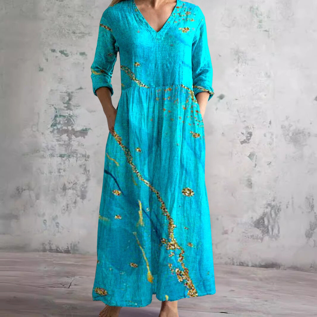 Faith - Floral Whimsy Boho Maxi Dress