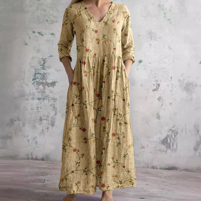 Faith - Floral Whimsy Boho Maxi Dress