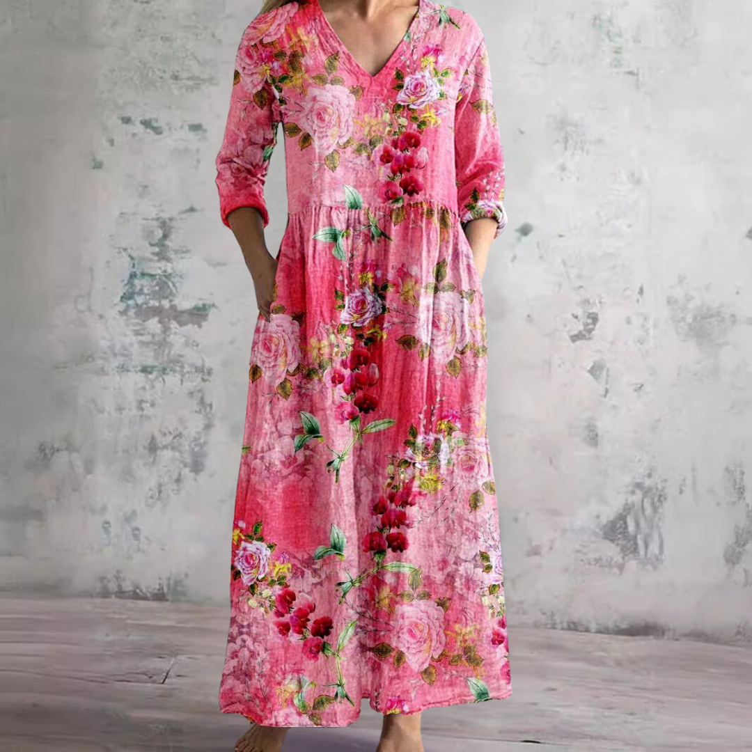 Faith - Floral Whimsy Boho Maxi Dress