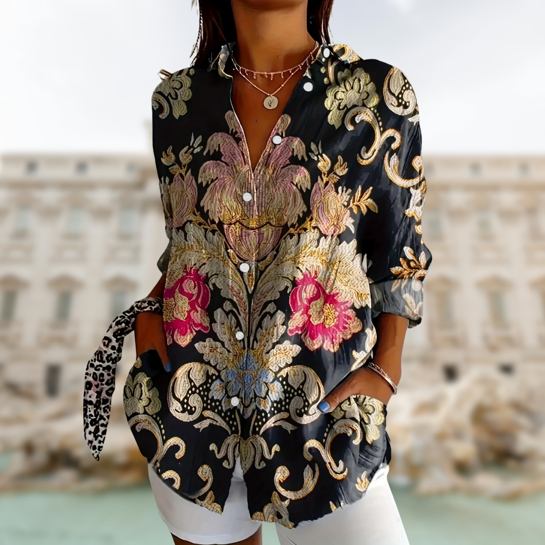 BETHANY - BAROQUE FLORAL BLOUSE