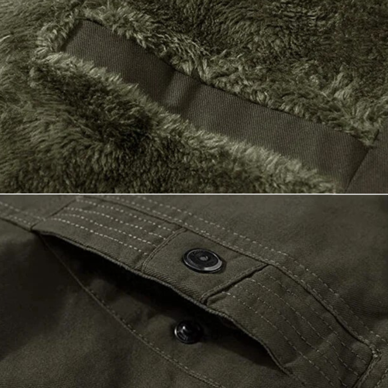 Vincent - Stylish Fleece Lining Military Jacket For Men