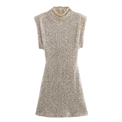 Tahlia - Sequin Slim Fit O-Neck Mini Dress