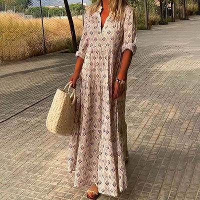 Courtney - Elegant Flowy Boho Maxi Dress