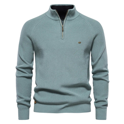 Felix - Zip-Up Ribbed Sweater For Men