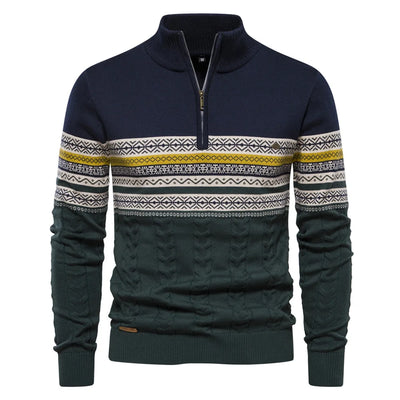 Erik ™ - Nordic-Inspired Half-Zip Sweater with Cable Knit For Men