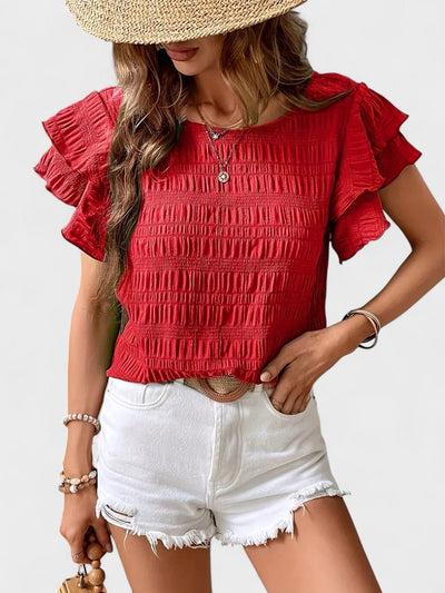 Charmaine - Light & Breezy Blouse with Fun Ruffles