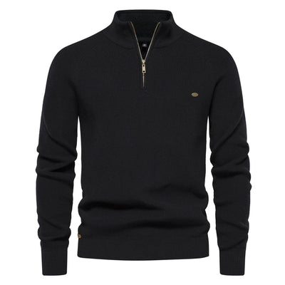 Felix - Zip-Up Ribbed Sweater For Men