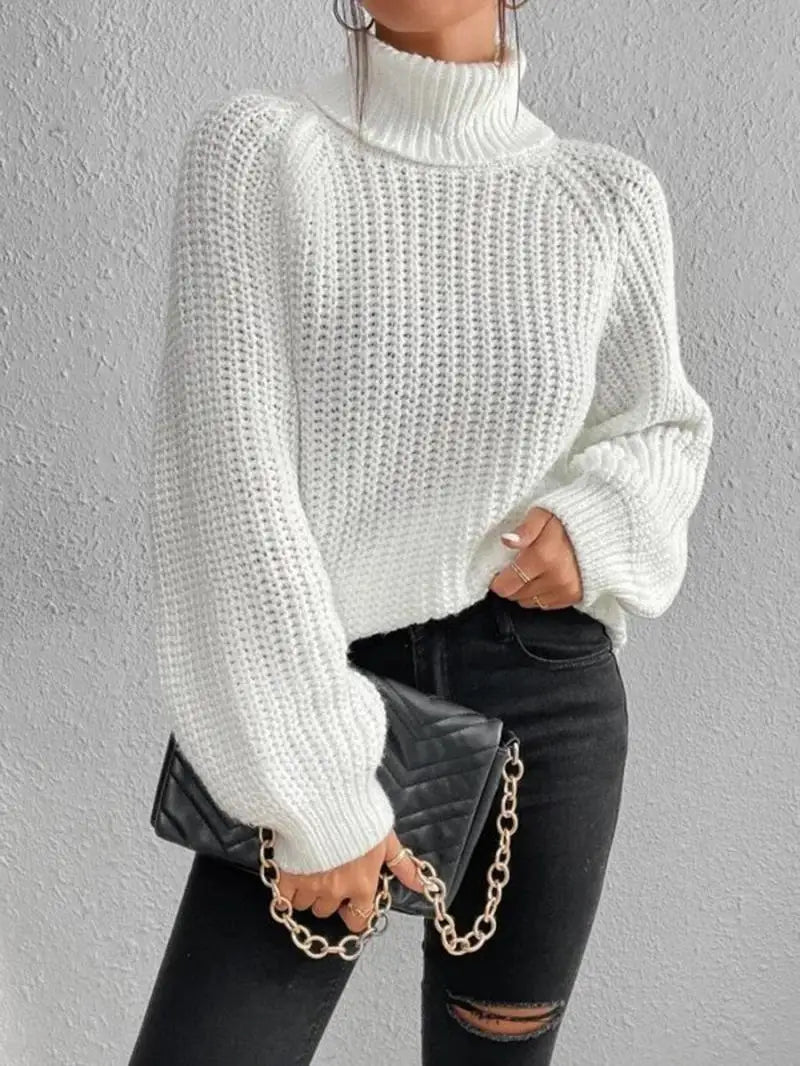 Rylee - Comfortable Knit Turtleneck Long Sweater