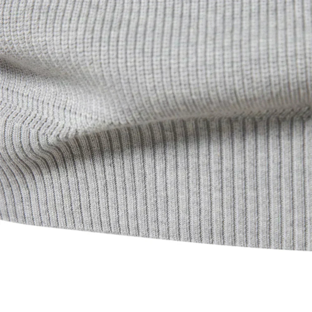 Felix - Zip-Up Ribbed Sweater For Men