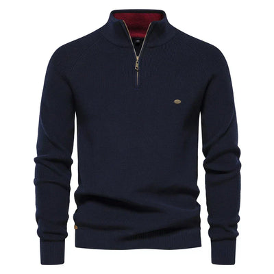 Felix - Zip-Up Ribbed Sweater For Men