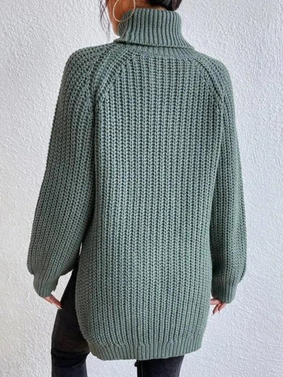 Rylee - Comfortable Knit Turtleneck Long Sweater