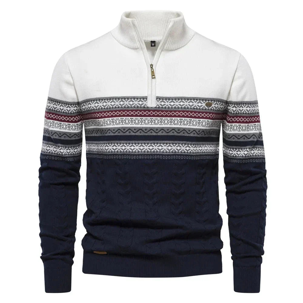 Erik ™ - Nordic-Inspired Half-Zip Sweater with Cable Knit For Men