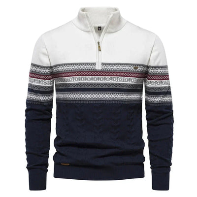 Erik ™ - Nordic-Inspired Half-Zip Sweater with Cable Knit For Men