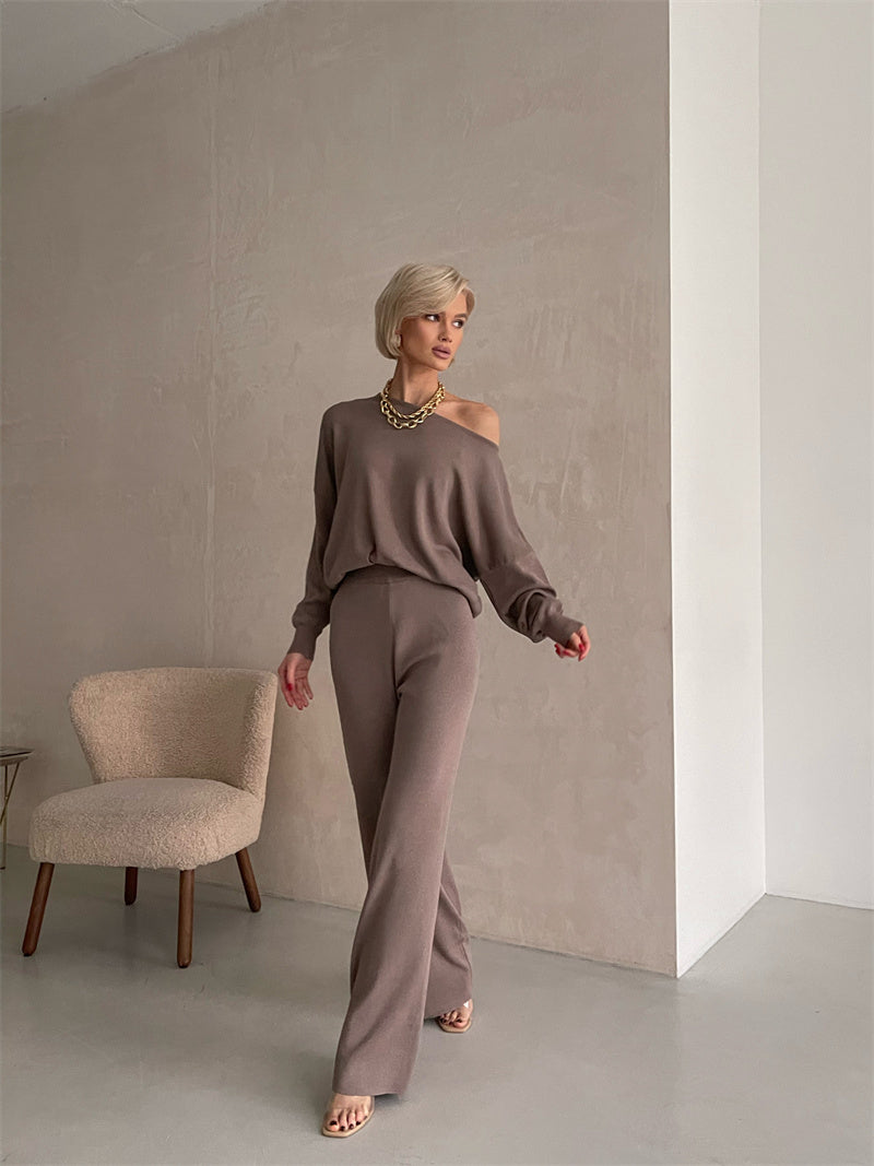 Cora - Elegant Winter Knit Monochrome Set