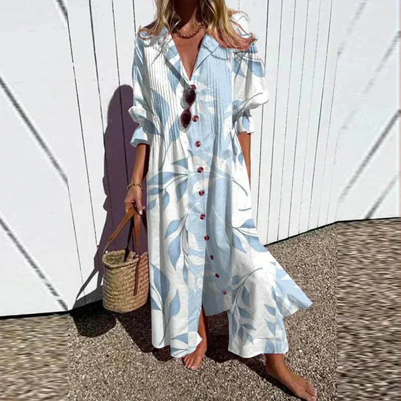Ainsley - Bohemian Puff Sleeve Maxi Dress