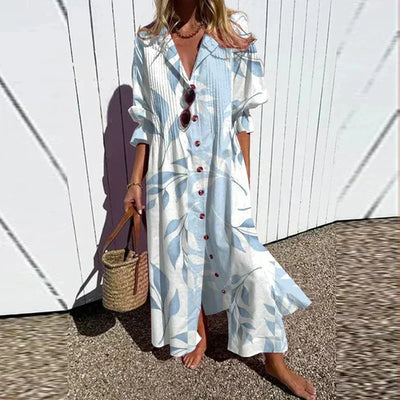 Ainsley - Bohemian Puff Sleeve Maxi Dress
