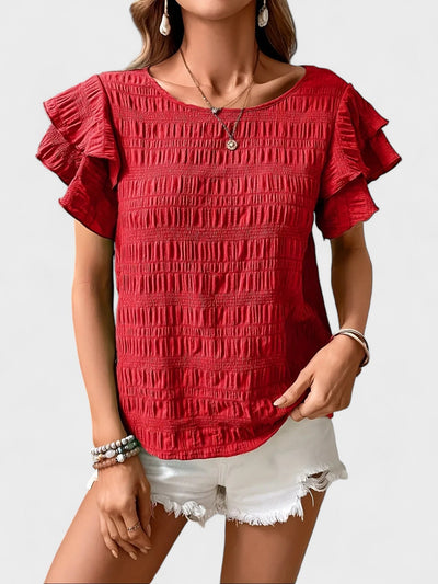 Charmaine - Light & Breezy Blouse with Fun Ruffles